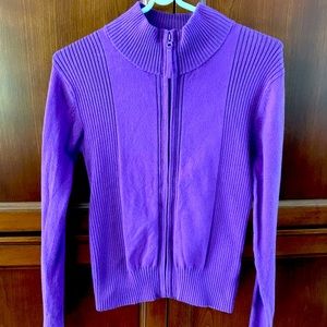 Zara Girls lovely purple cardigan zipped front closure Age 9-12 134-146 cm tall